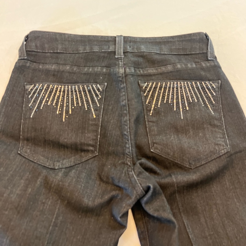 NYDJ Women’s Straight, Rhinestone Emblished Jeans, Size 4P - Picture 6 of 6